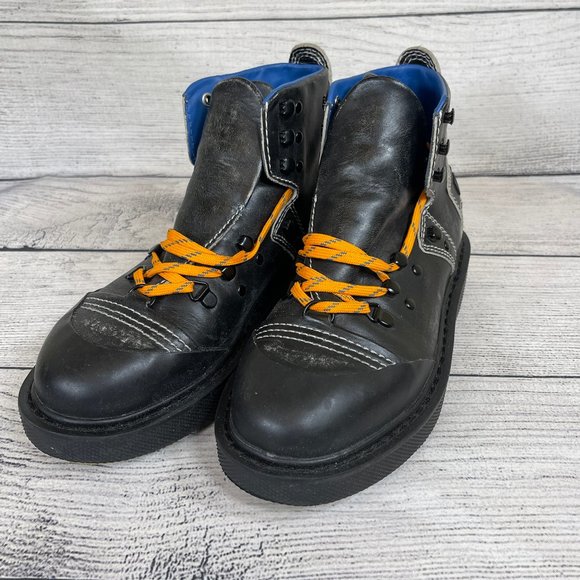 DIESEL Man's D-Cage Mid Hiker Boots Contrast Shoelaces Grunge Size 39 - Picture 2 of 16